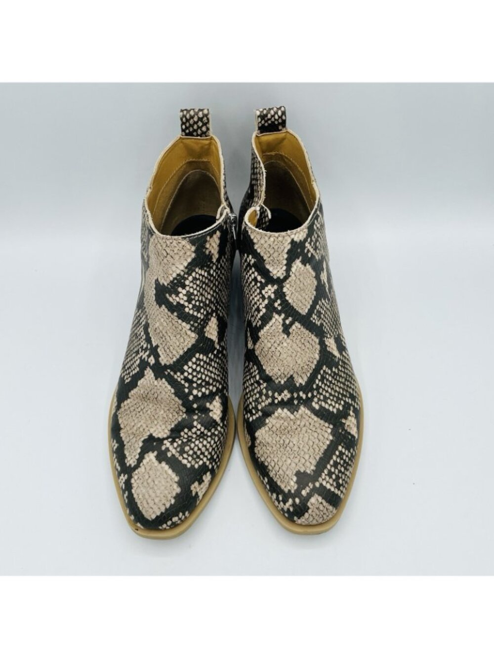 Dolce Vita Womens Shoes Size 7.5 Snake Print Slip-On Boot Ankle Booties Zip - Picture 5 of 11